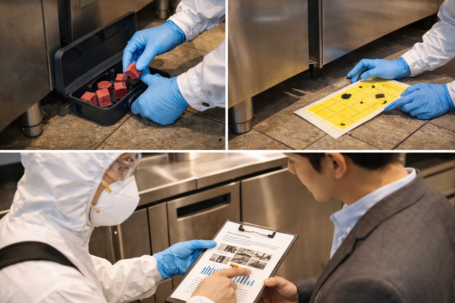 厨房の防疫作業を終え今後の再発防止対策の指導