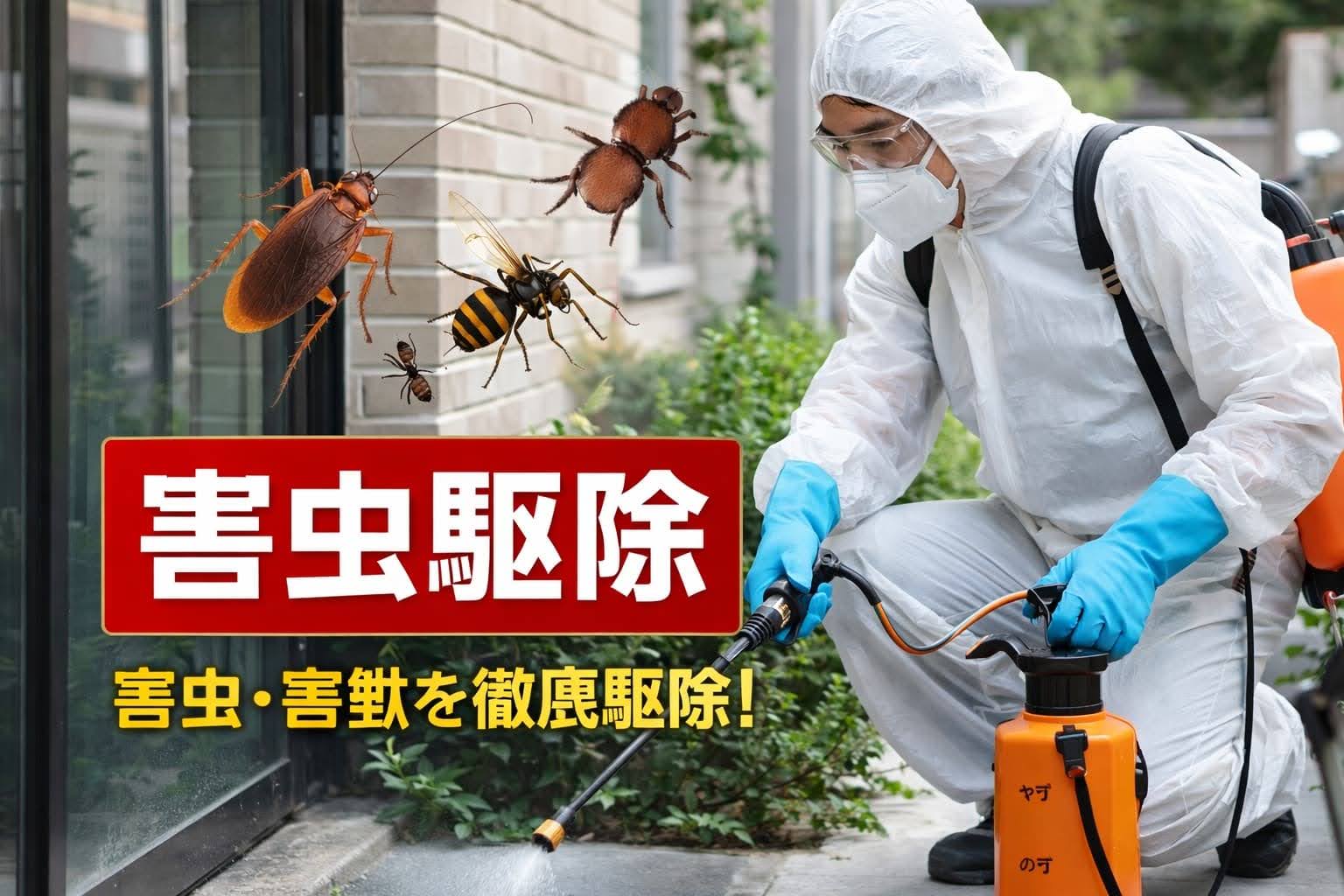 神奈川県　横浜市　 害虫駆除　ゴキブリ・ネズミ・蜂等の害虫駆除・深夜のゴキブリ駆除対応　横浜大興