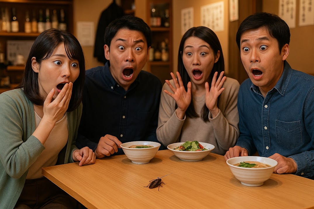 臭いに集まるゴキブリ。食事もままならない！