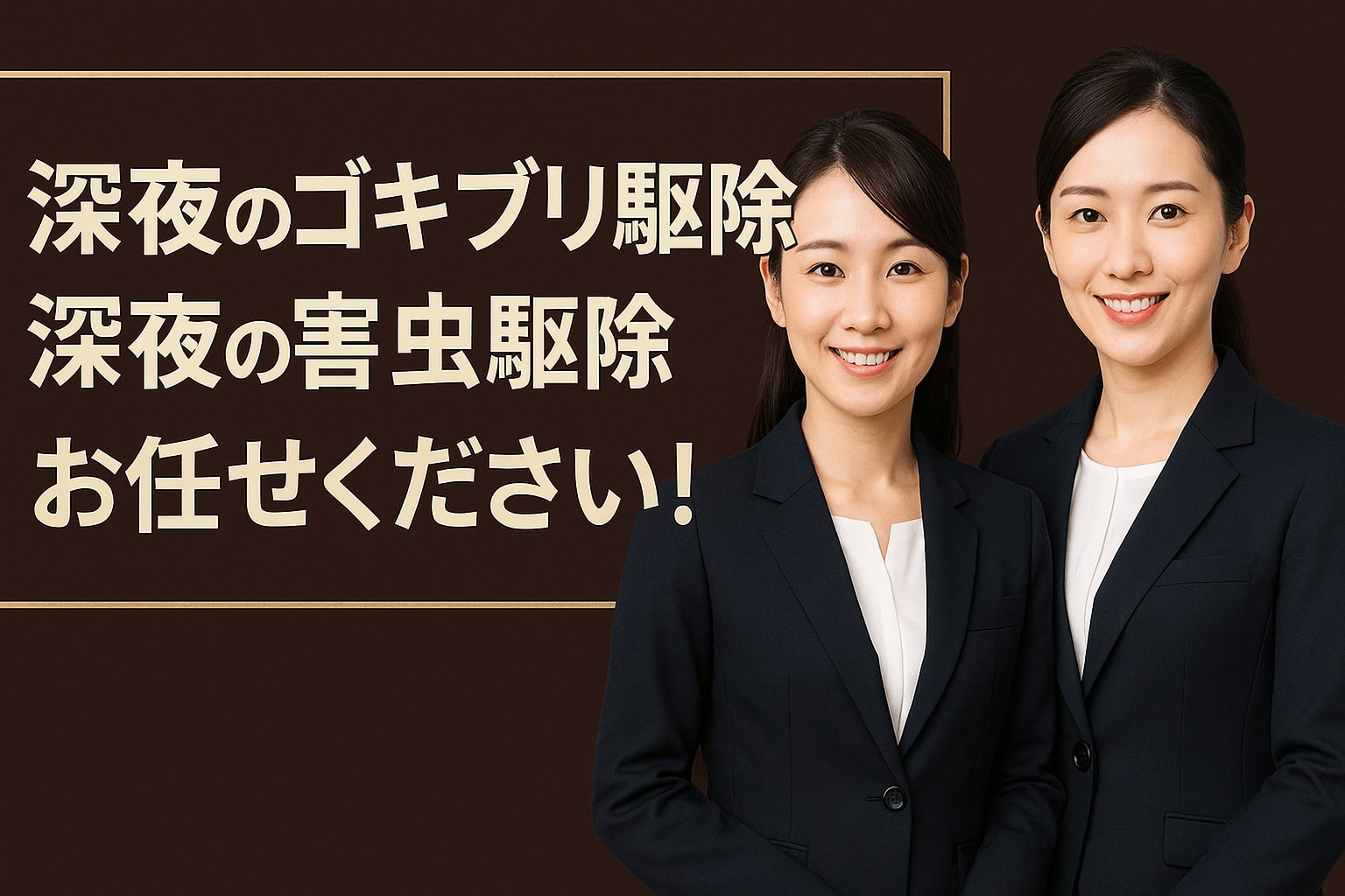 深夜の害虫駆除・深夜のゴキブリ駆除は、お任せください。