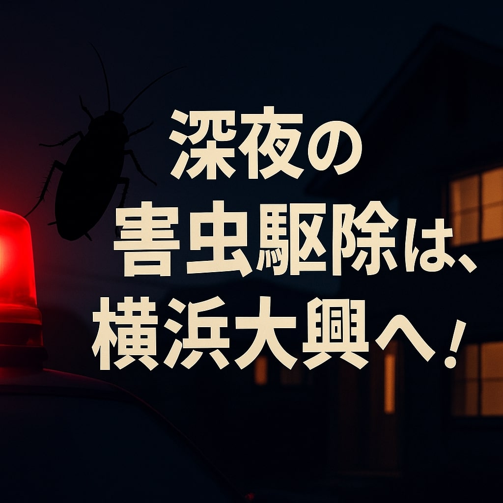 深夜の害虫駆除・深夜のゴキブリ駆除お任せください。