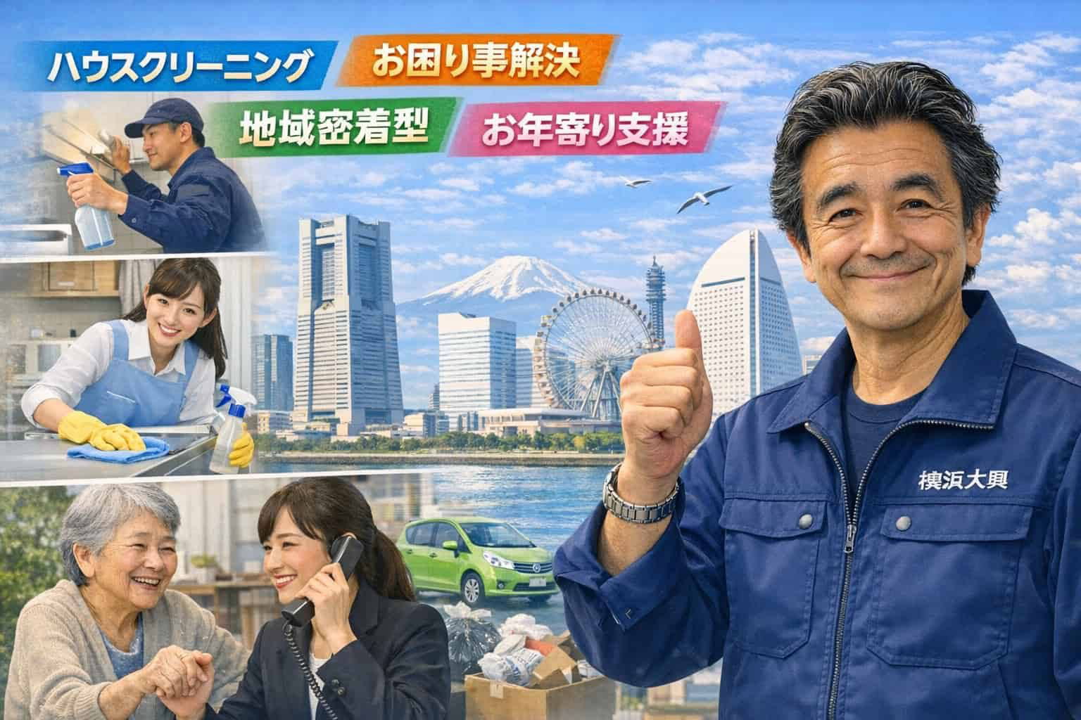 横浜大興｜総合代行サービス・ハウスクリーニング・お困り事解決・地域密着・お年寄り支援｜24時間対応 TEL080-3394-0051