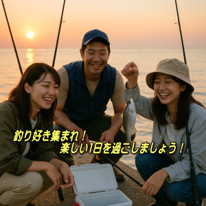 釣り仲間集まれ、楽しい1日を過ごしましょう！