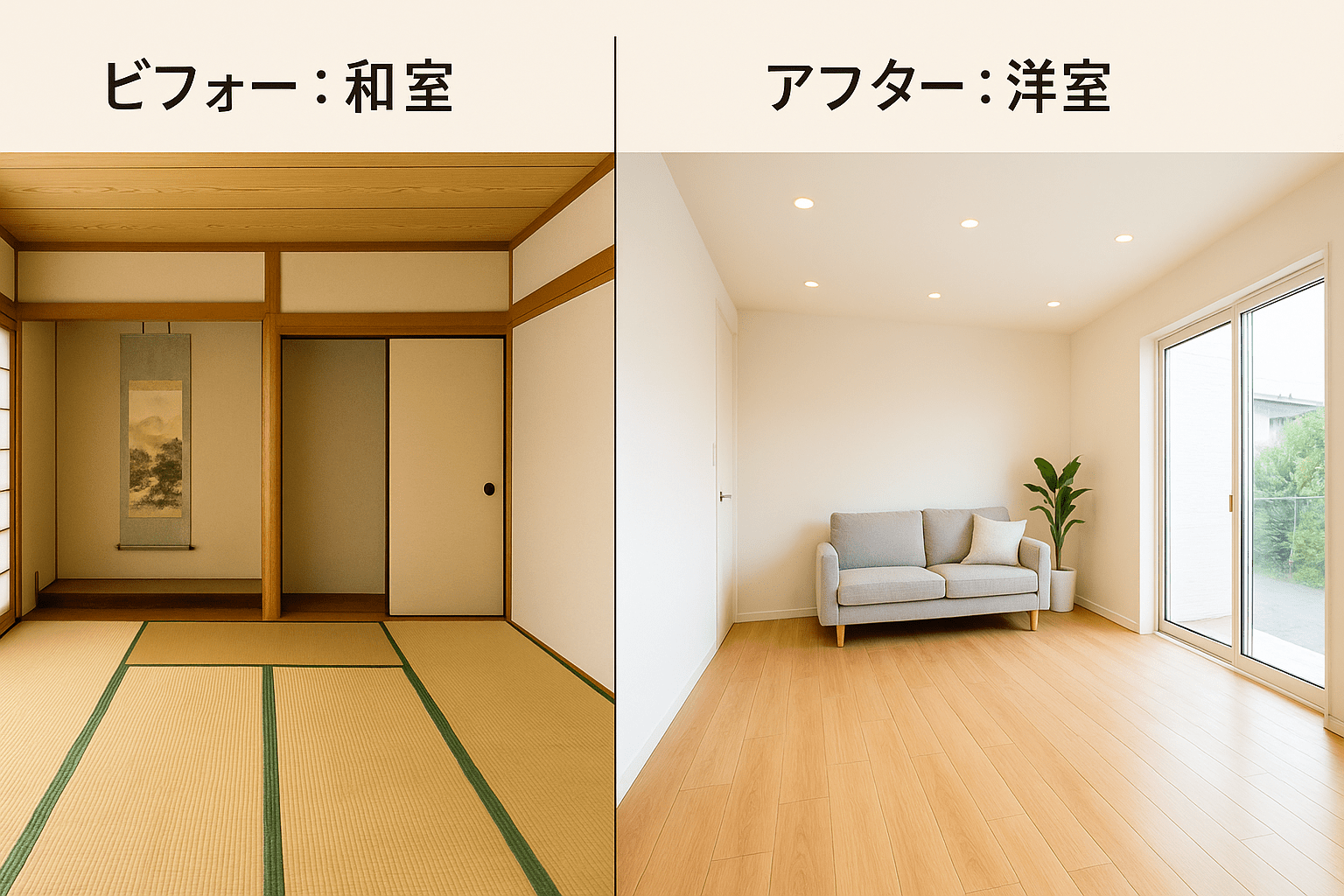 和室~洋室に模様替え